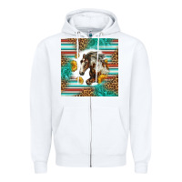 White western mustang horse Zipper Hoodie - LillyAllenDesigns