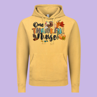 One Thankful Nurse Vintage Hoodie Designed By Cowgirlartshop