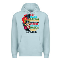 Blue Mist sugar skull women hispanic heritage month Premium Hoodie - BundleAndBundleShop