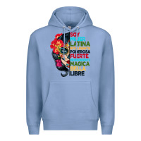 Colony Blue sugar skull women hispanic heritage month Premium Hoodie - BundleAndBundleShop