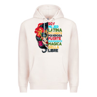 Pale Pink sugar skull women hispanic heritage month Premium Hoodie - BundleAndBundleShop