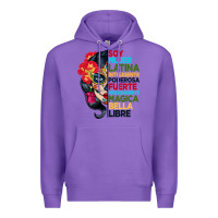 Purple sugar skull women hispanic heritage month Premium Hoodie - BundleAndBundleShop