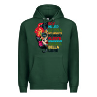 Sports Green sugar skull women hispanic heritage month Premium Hoodie - BundleAndBundleShop