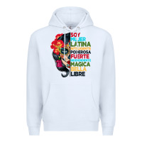 White sugar skull women hispanic heritage month Premium Hoodie - BundleAndBundleShop