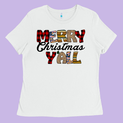 Merry Christmas Y'all Ladies Tee Designed By Bettercallsaul