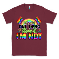 Burgundy Let's get one thing straight i'm not Pride LGBTQ+ Classic Tee - NancyCooperArtShop