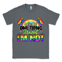 Charcoal Heather Let's get one thing straight i'm not Pride LGBTQ+ Classic Tee - NancyCooperArtShop