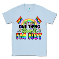 Dusty Blue Let's get one thing straight i'm not Pride LGBTQ+ Classic Tee - NancyCooperArtShop