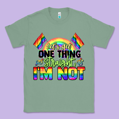 Let's Get One Thing Straight I'm Not Pride Lgbtq+ Classic Tee Designed By Nancycooperartshop