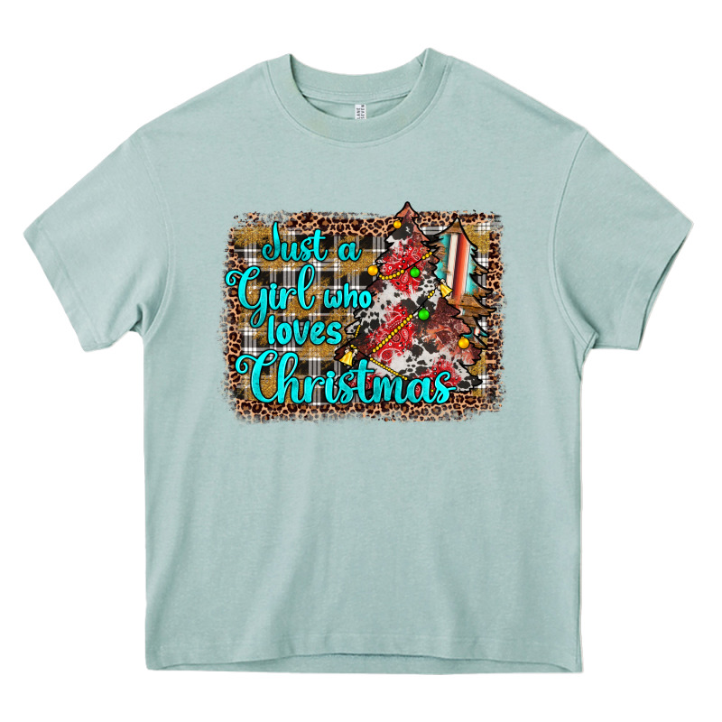 Just A Girl Who Loves Christmas Heavy Core Tee by JahusDesignShop | Teevron