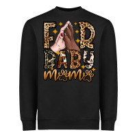 Black Fur Baby Mama Dog Heavyweight Sweatshirt - CowhideDigitalArt