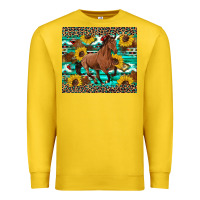 Lemon western horse sunflowers Premium Sweatshirt - Artiststas