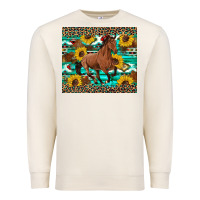 Sandshell western horse sunflowers Premium Sweatshirt - Artiststas