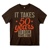 Chocolate Brown 50 years old 50th birthday gifts for men and women Heavy Core Tee - minhPixels