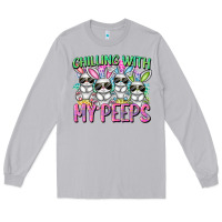 Moon Dust Chilling with my peeps Easter bunnies Long Sleeve Tee - CowGirlArtShop