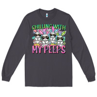 Smoke Chilling with my peeps Easter bunnies Long Sleeve Tee - CowGirlArtShop