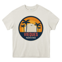 Cream Vieques Puerto Rico Heavy Core Tee - minhPixels