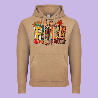 I Love Fall Most Of All Vintage Hoodie Designed By Cowgirlartshop