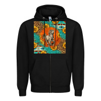 Black western percheron horse Zipper Hoodie - LillyAllenDesigns