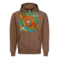 Chestnut western percheron horse Zipper Hoodie - LillyAllenDesigns