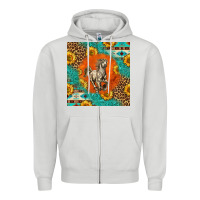 Dove Grey western percheron horse Zipper Hoodie - LillyAllenDesigns