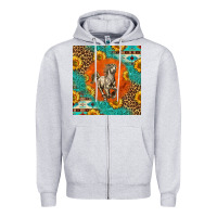 Heather Grey western percheron horse Zipper Hoodie - LillyAllenDesigns