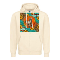 Sandshell western percheron horse Zipper Hoodie - LillyAllenDesigns