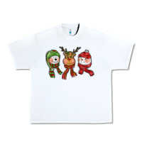White christmas reindeer polar bear snowman Urban Heavy Tee - CowGirlArtShop