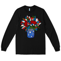 Black Patriotic Sunflower in a Jar Long Sleeve Tee - Jasminsmagicworld