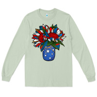 Matcha Patriotic Sunflower in a Jar Long Sleeve Tee - Jasminsmagicworld