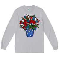 Moon Dust Patriotic Sunflower in a Jar Long Sleeve Tee - Jasminsmagicworld