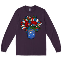Plum Patriotic Sunflower in a Jar Long Sleeve Tee - Jasminsmagicworld