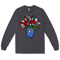 Smoke Patriotic Sunflower in a Jar Long Sleeve Tee - Jasminsmagicworld