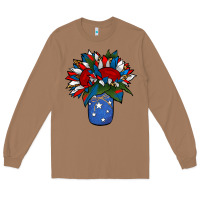 Patriotic Sunflower In A Jar Long Sleeve Tee | Teevron