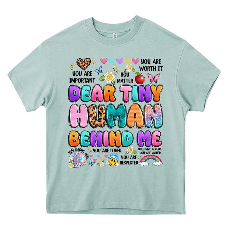 Dear Tiny Human Behind Me Heavy Core Tee by Artiststas | Teevron