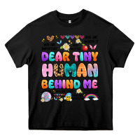 Black dear tiny human behind me Heavy Core Tee - Artiststas