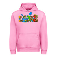 Fuchsia Pink autism coffee cup with sunflower Urban Hoodie - AdoDesignShop