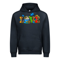 Navy autism coffee cup with sunflower Urban Hoodie - AdoDesignShop