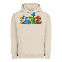 Pigment French Oak autism coffee cup with sunflower Urban Hoodie - AdoDesignShop