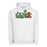 Pigment Lunar Rock autism coffee cup with sunflower Urban Hoodie - AdoDesignShop