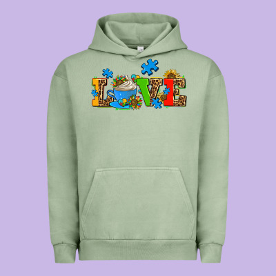 Autism Coffee Cup With Sunflower Urban Hoodie Designed By Adodesignshop