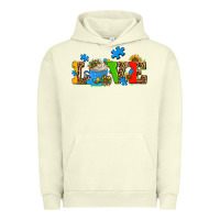 Pigment Pistachio autism coffee cup with sunflower Urban Hoodie - AdoDesignShop