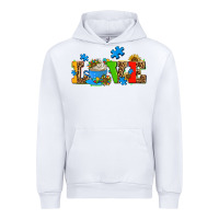 White autism coffee cup with sunflower Urban Hoodie - AdoDesignShop