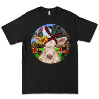 Black Christmas Charolais Calf Black Angus Bull And Roos Premium Tee - RanaPortraitStore