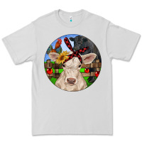 Dove Grey Christmas Charolais Calf Black Angus Bull And Roos Premium Tee - RanaPortraitStore