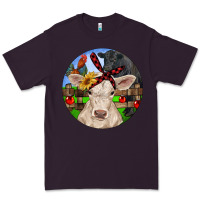 Plum Christmas Charolais Calf Black Angus Bull And Roos Premium Tee - RanaPortraitStore