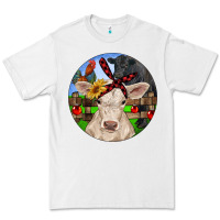 White Christmas Charolais Calf Black Angus Bull And Roos Premium Tee - RanaPortraitStore