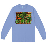 Colony Blue One lucky Cowboy St. Patrick's Day Long Sleeve Tee - CowGirlArtShop