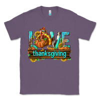 Lavender Love Thanksgiving with Turkey Classic Tee - texasbilliewilder