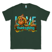 Sports Green Love Thanksgiving with Turkey Classic Tee - texasbilliewilder
